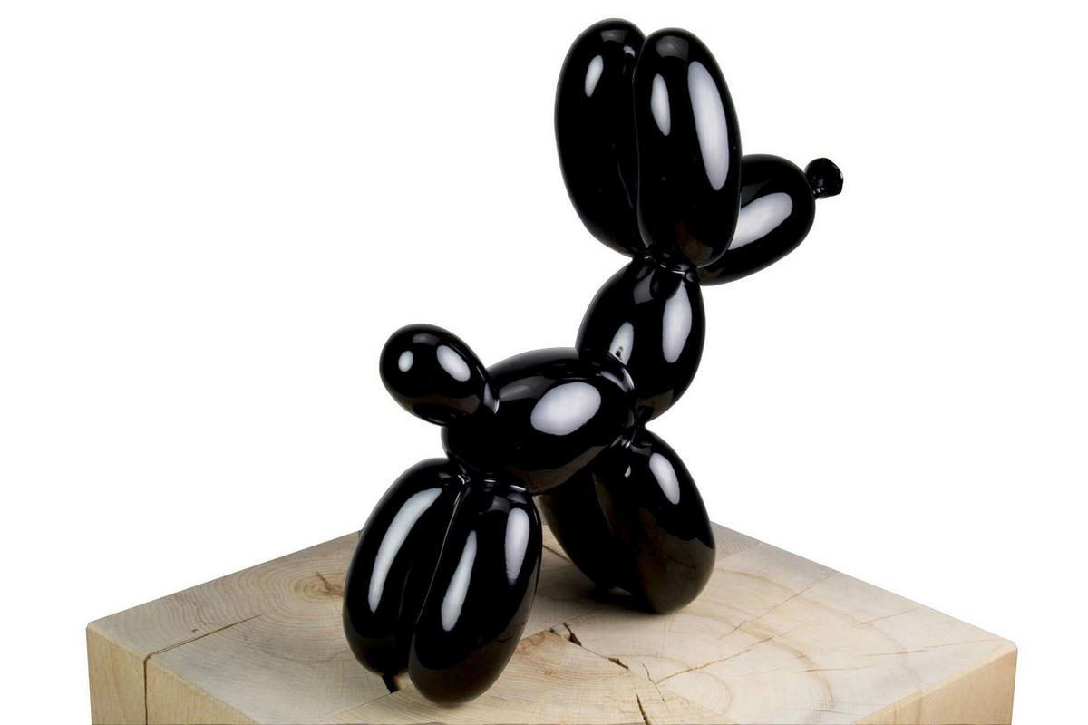 SKULPTUR Schwarz 28/26 cm - Schwarz, Stein (0.95/26/10cm) - KUNSTLOFT