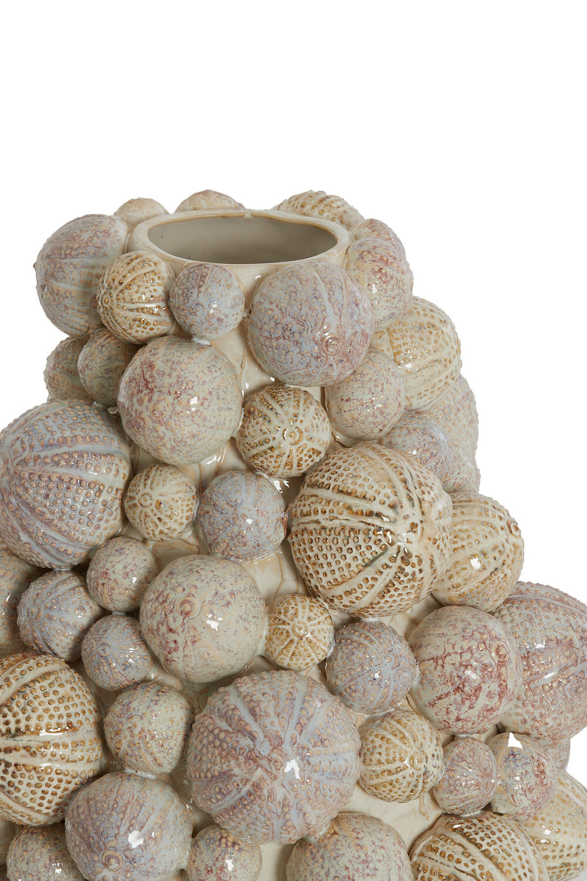 VASE Seeigel Weiß Ø29,5/32 cm - Weiß, Keramik (32cm) - Light & Living