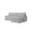 ECKSCHLAFSOFA - Rocky - Rechts, Hellgrau (Poso 55) - Hellgrau/Schwarz, Holzwerkstoff/Metall (245/174cm) - Möblo