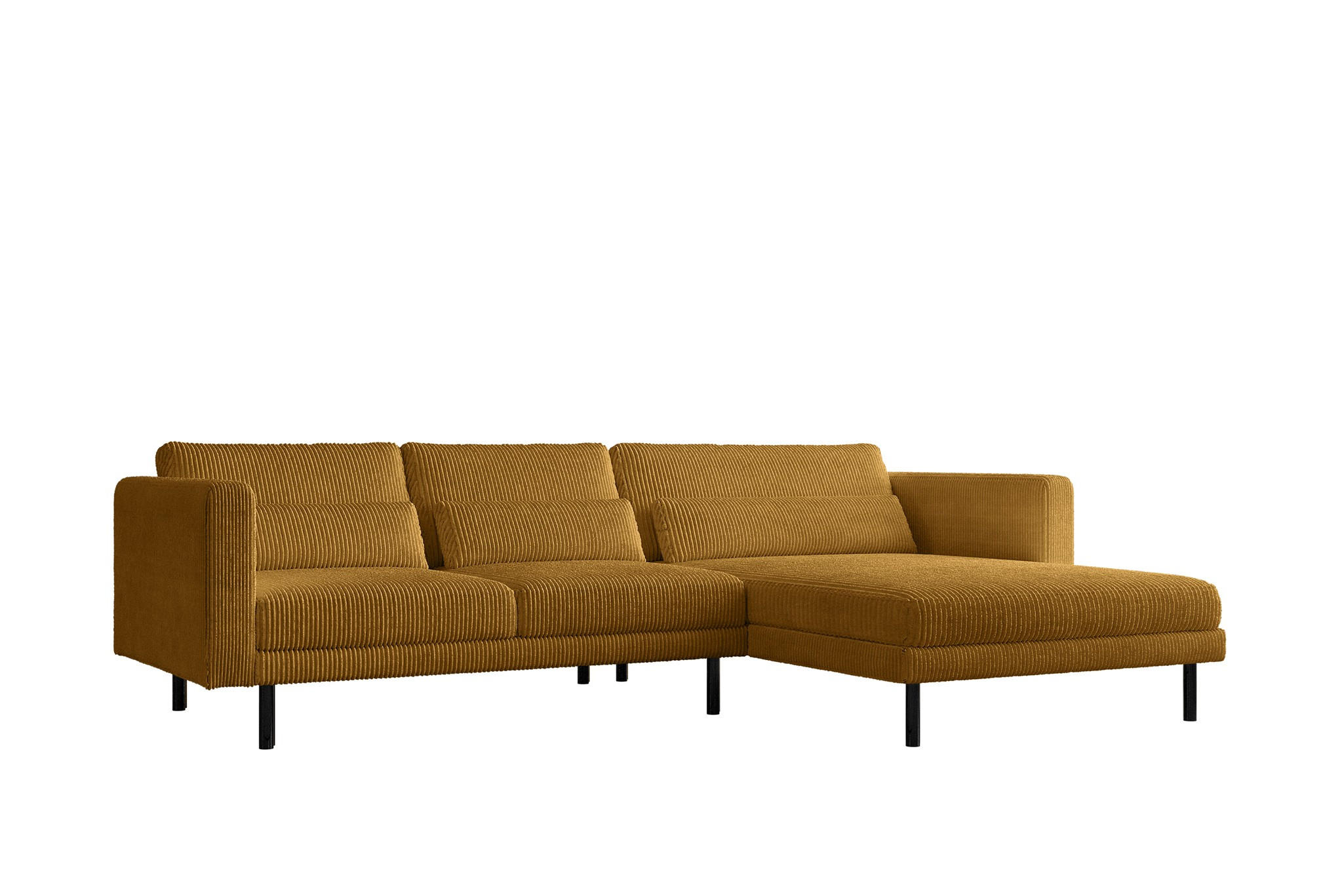 ECKSOFA Agada In Poso - Gelb, Holzwerkstoff/Textil (281/174cm) - Fun Möbel