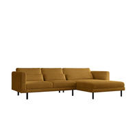 ECKSOFA Agada In Poso - Gelb, Holzwerkstoff/Textil (281/174cm) - Fun Möbel