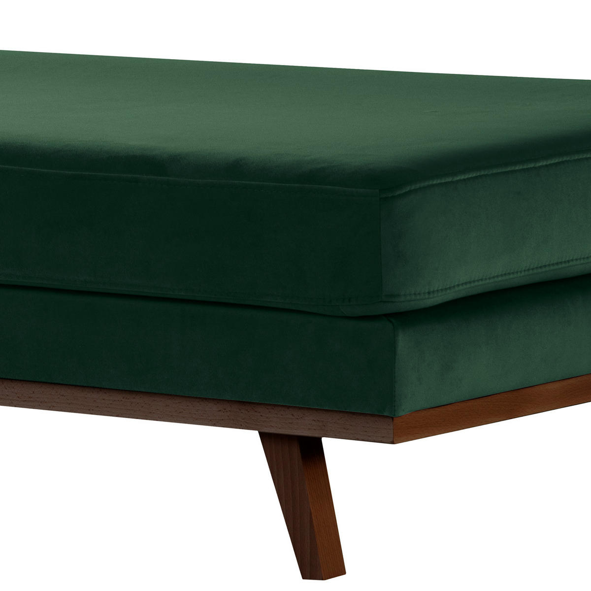 HOCKERBANK - Buchefarben/Grün, Buchenholz/Textil (180/43/81cm) - home24