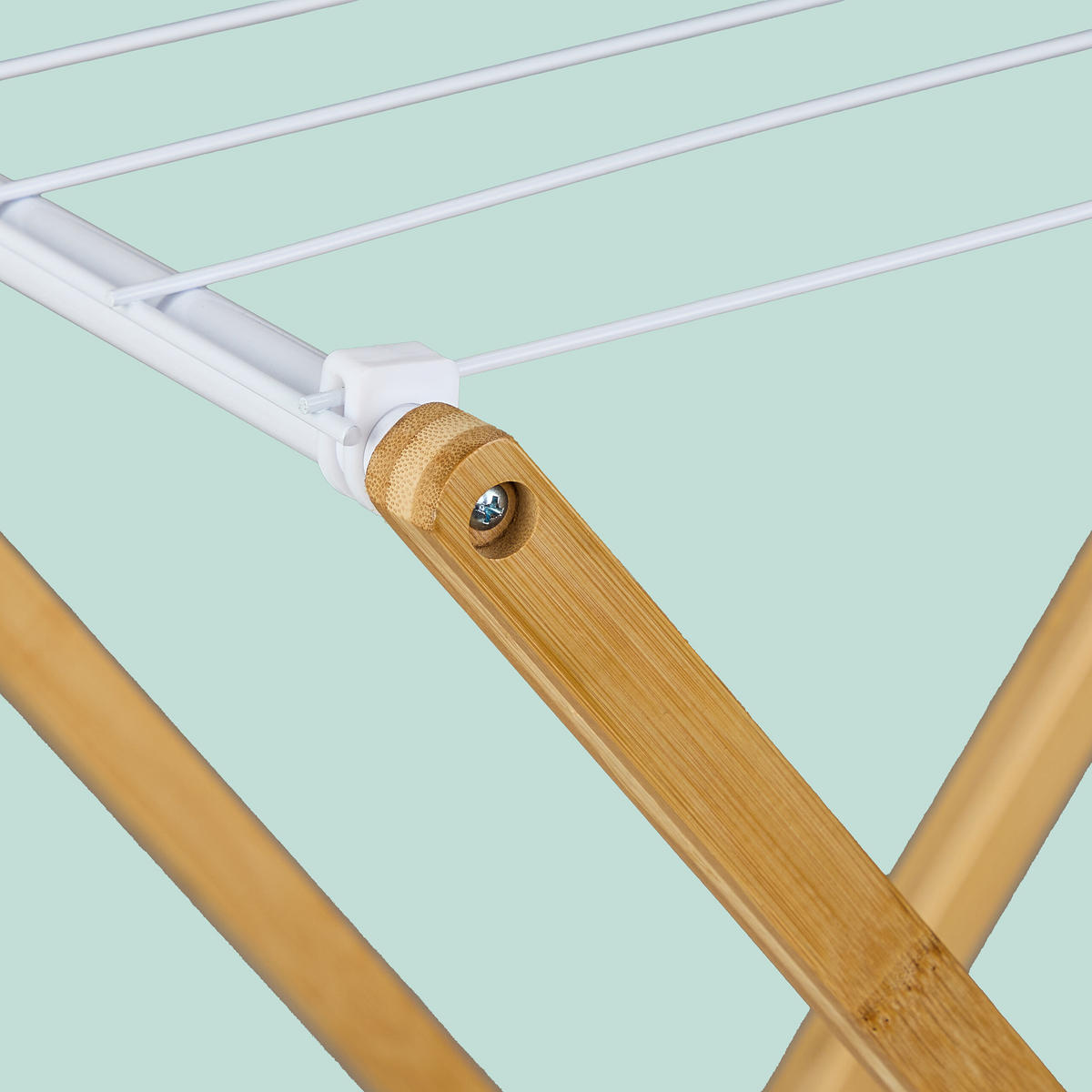 SUŠIAK na prádlo - viacfarebná, kov/drevo (79/77/49cm) - Relaxdays