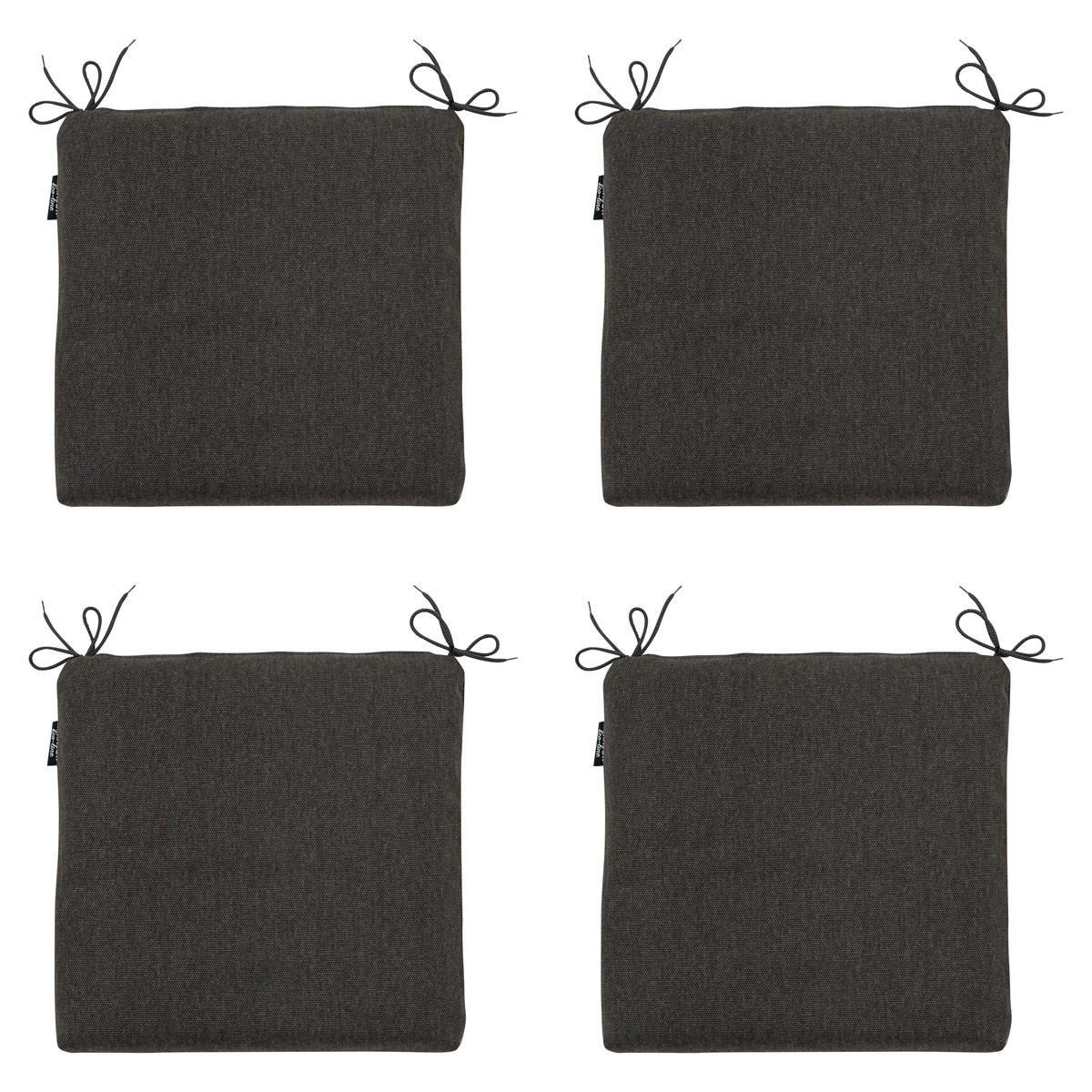 SITZKISSEN Canvas 40/40 cm 4er-Set - Grau, Textil (40/4/40cm) - Madison
