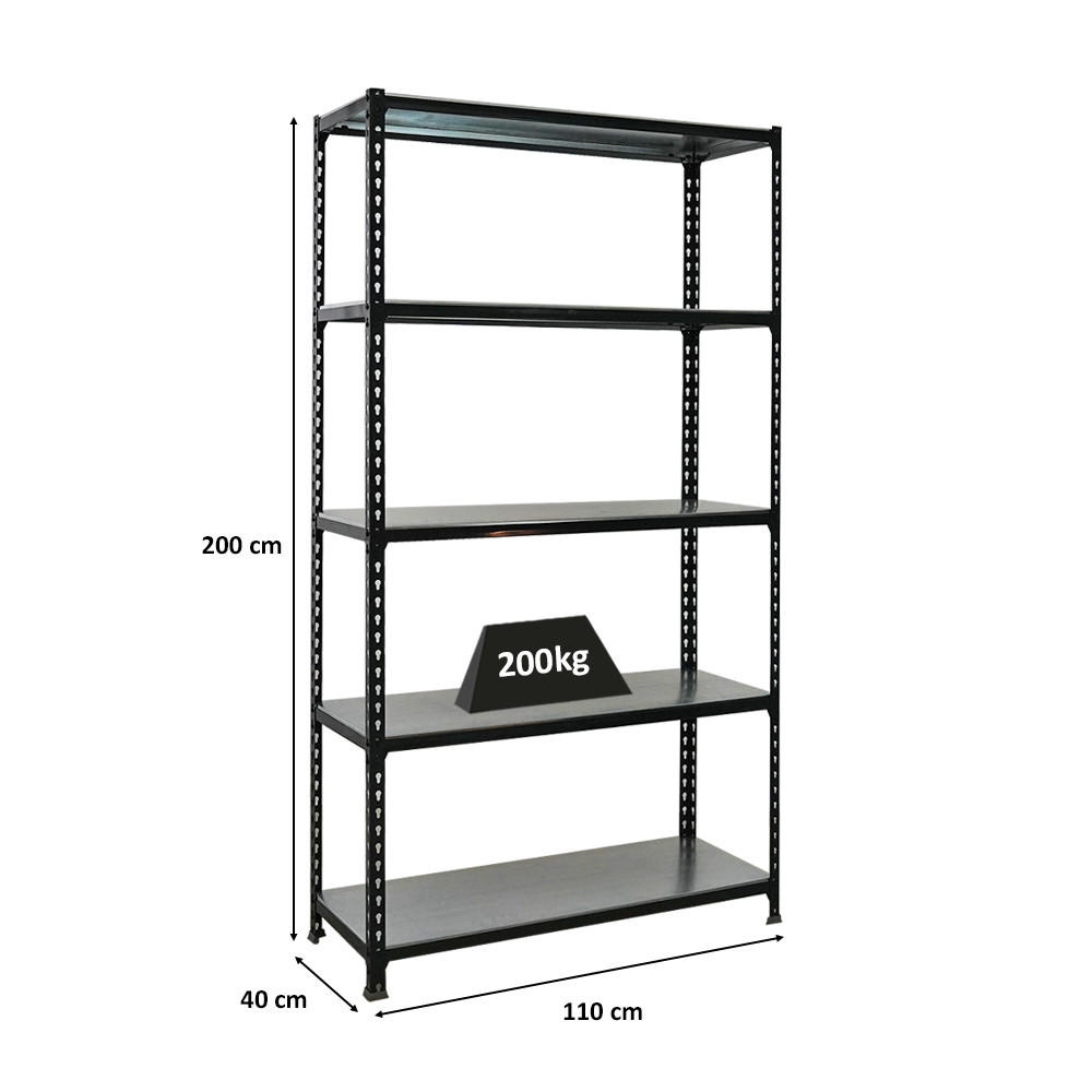 SCHWERLASTREGAL Big Metal Shark HxBxT 200 x 110 x 40 cm Fachlast 200 kg Anthrazit-Verzinkt - Anthrazit, Metall (110/200/40cm) - PROREGAL
