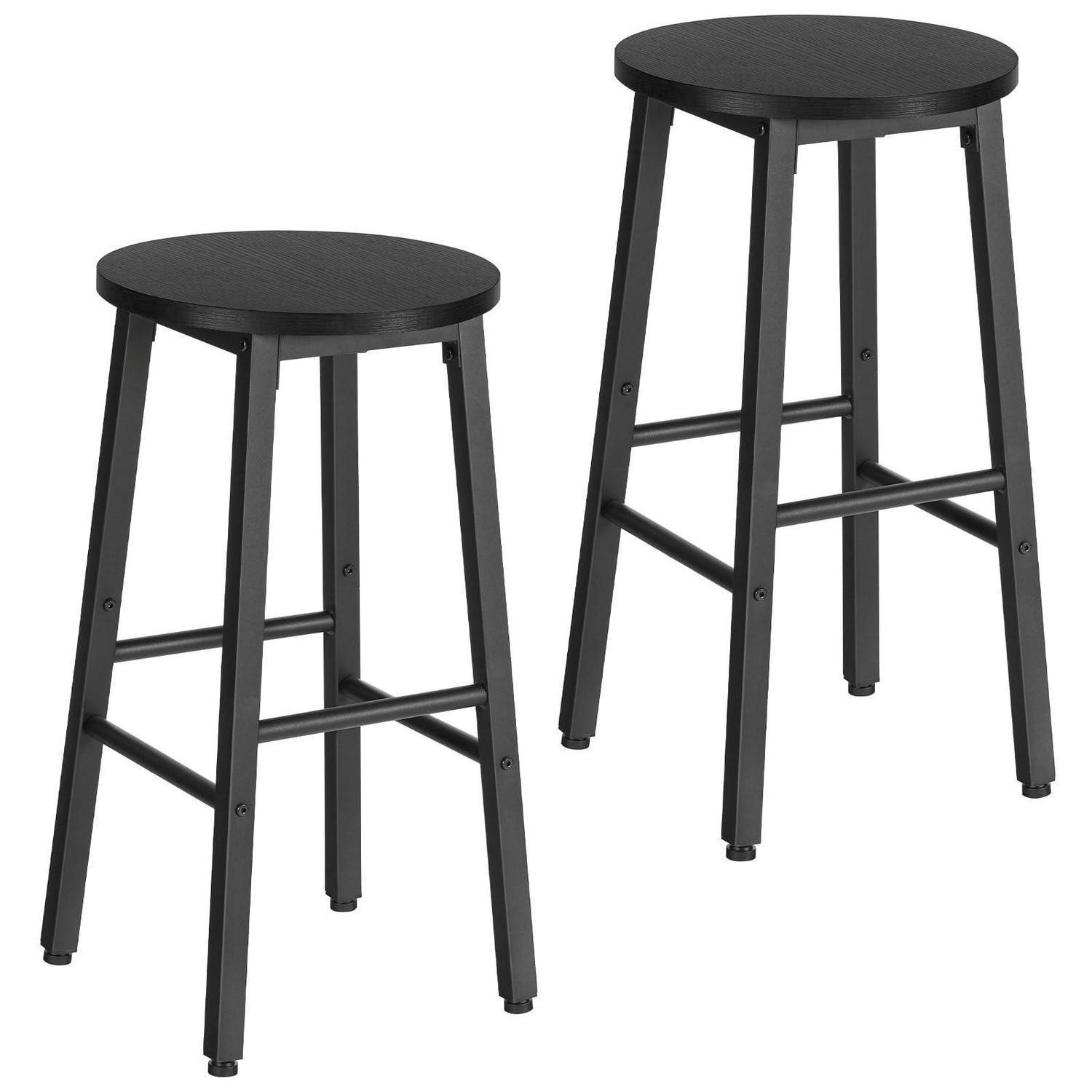 BARHOCKER 2er Set Schwarz 63 cm - Schwarz, Holzwerkstoff (32/63/32cm)