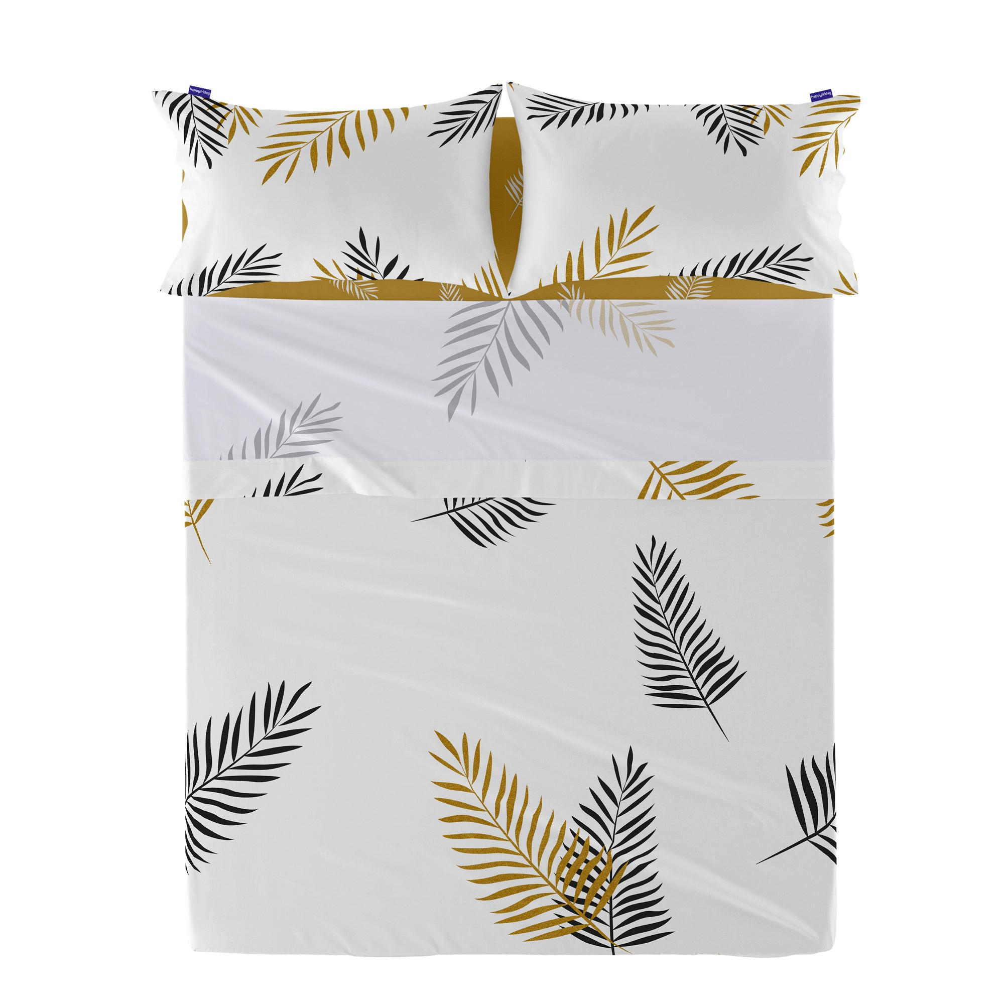 OBERBETTLAKEN foliage 160x270 cm mehrfarbig - Multicolor, Textil (160/270cm) - Happy Friday