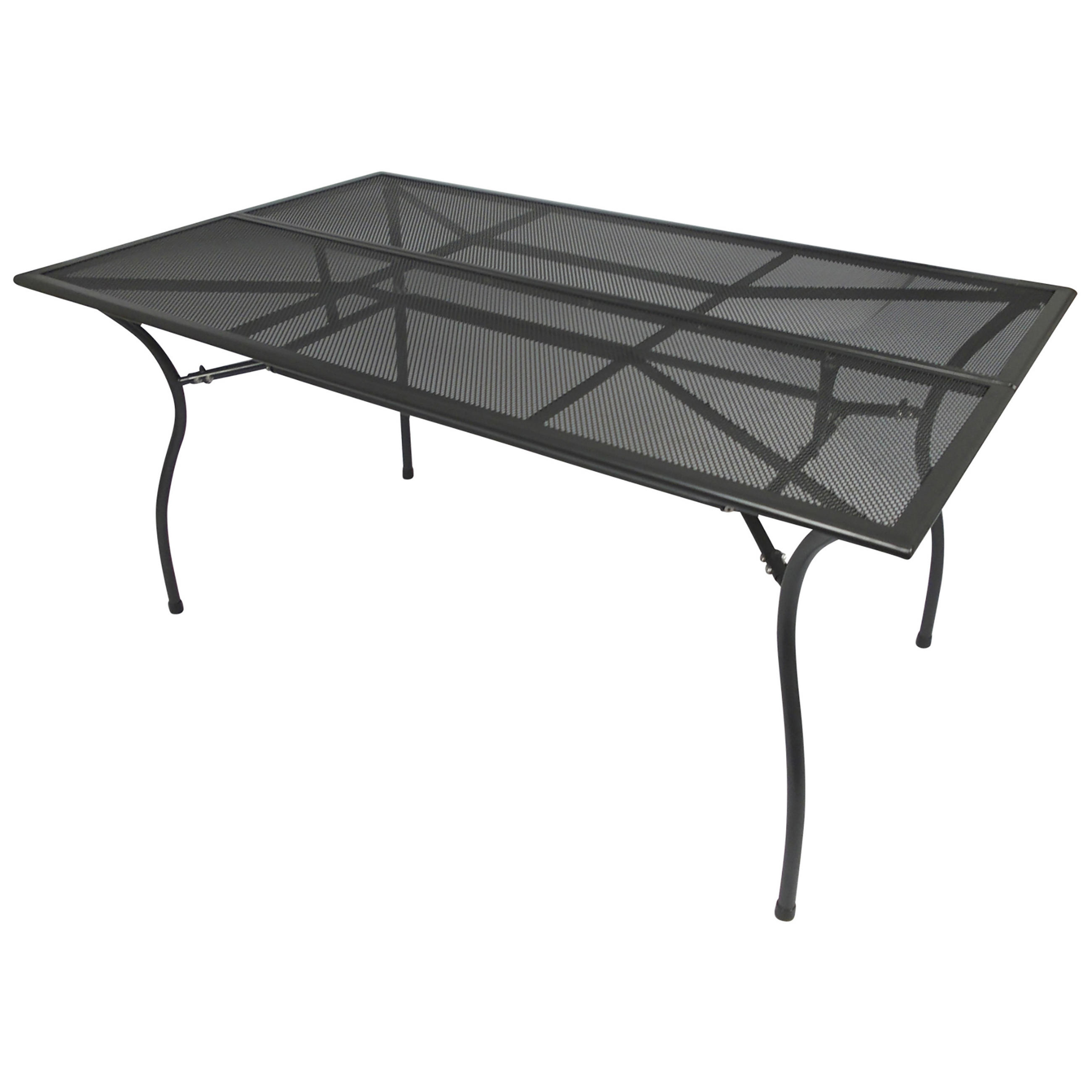 GARTENTISCH Glasgow - 150x90cm, aus Streckmetall pulverbeschichtet dunkelgrau - Grau, Metall (150/90/73cm) - TPFGarden