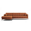 ECKSOFA links Mamaia aus strukturiertem Stoff ziegelstein 5 Sitzplätze - Braun, Textil (185/293cm) - Micadoni