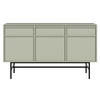 SIDEBOARD Evo Salbeigrün mit Metallgestell 154 cm - Salbeigrün/Schwarz, Holzwerkstoff/Metall (154/89/39cm) - Selsey