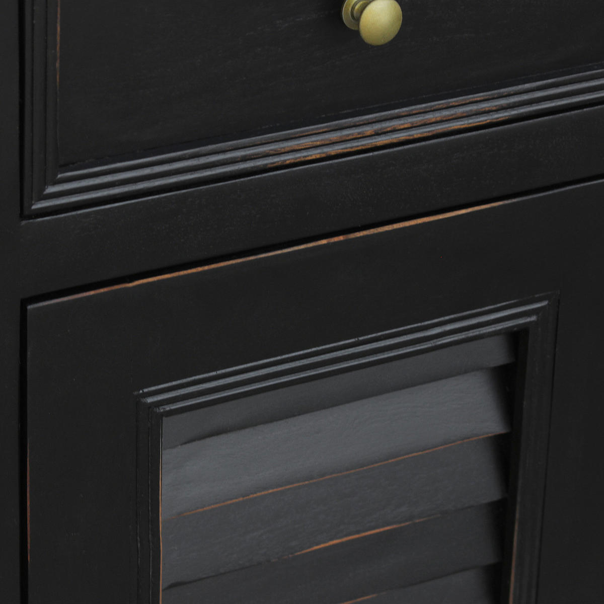 SIDEBOARD - Mango massiv - Schwarz, Holz (140/90/50cm) - home24