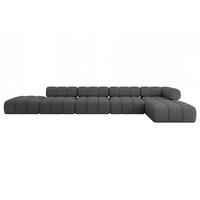 ECKSOFA modulares Sofa Kerru-L3 - 475x190x70 cm Grau Bouclé - Grau, Holzwerkstoff/Textil (475/190cm) - ALTDECOR