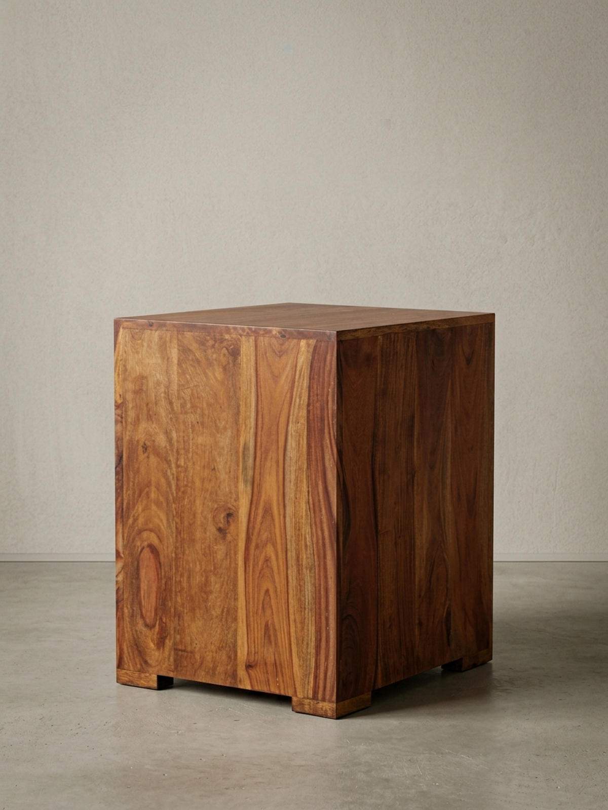 NACHTTISCH Massivholz Schublade Tür Landhausstil, Braun 50x40x60 cm - Braun, Holz/Metall (50/60/40cm) - KADIMA DESIGN