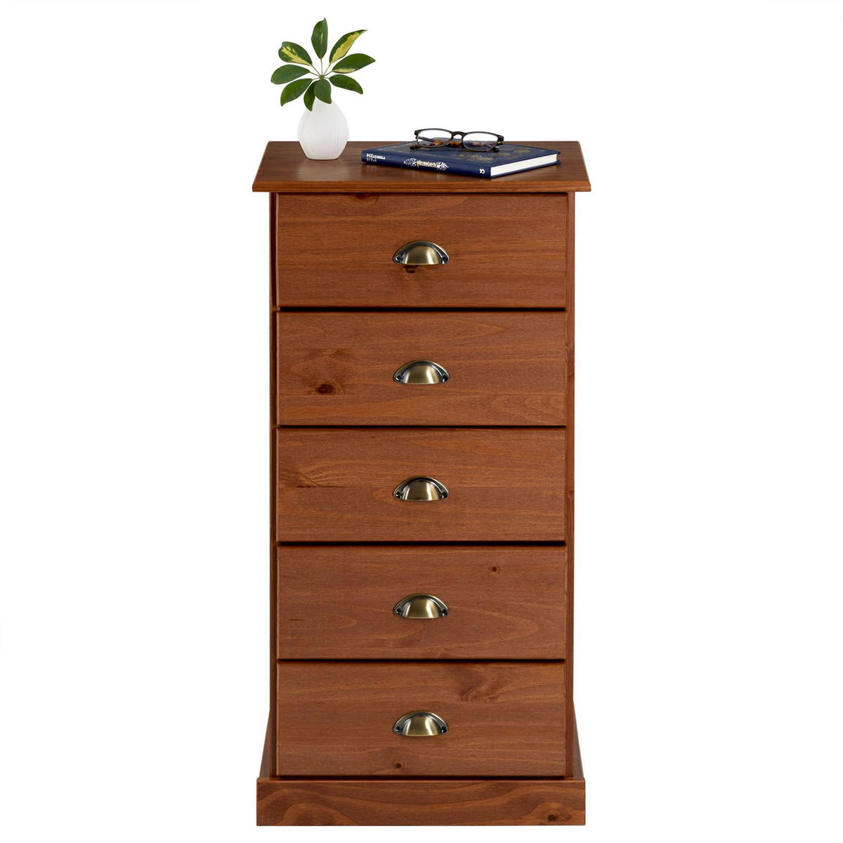 KOMMODE PARIS - Kastanienfarben, Holz (48/95/39cm) - IDIMEX
