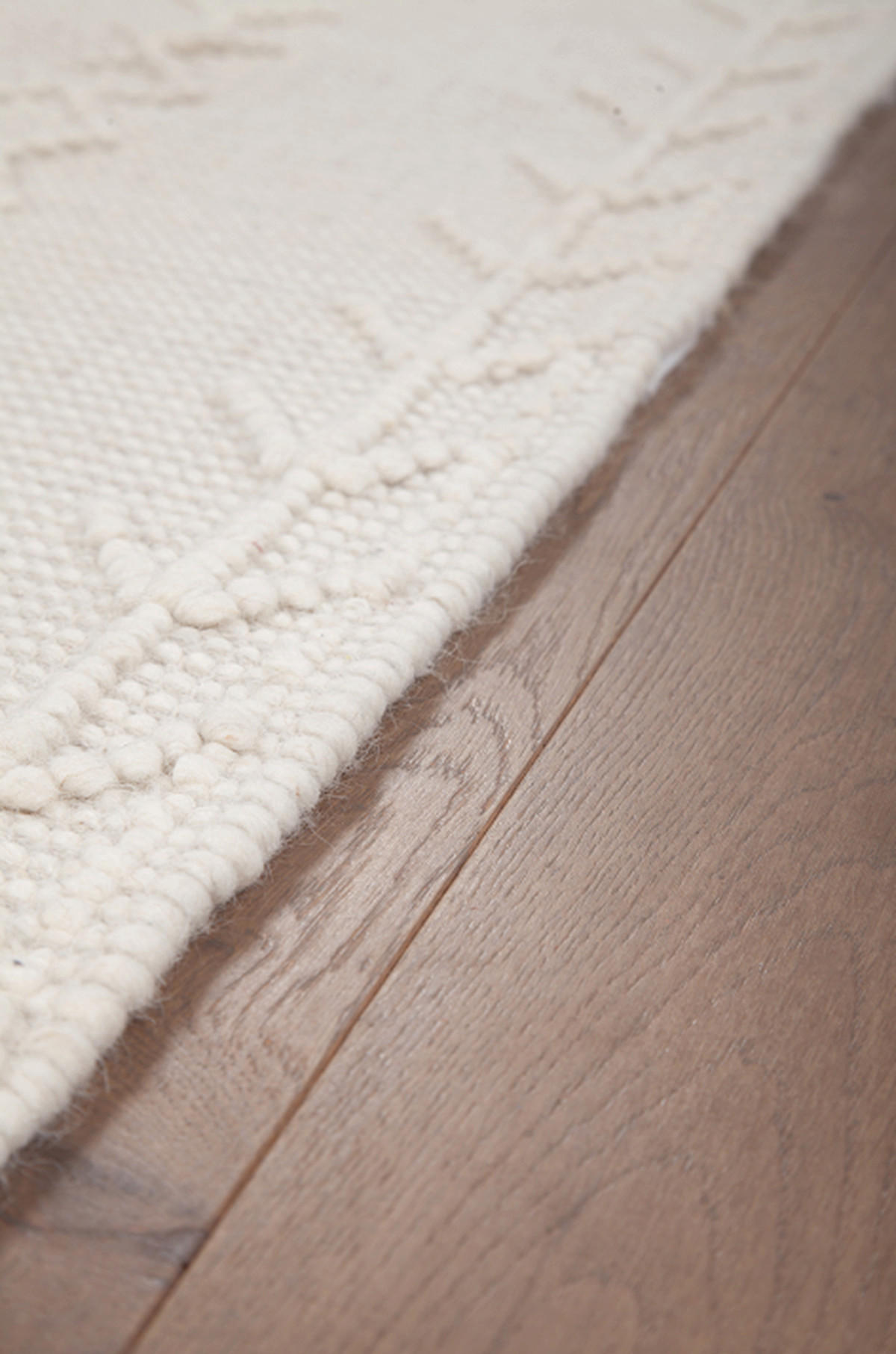 TEPPICH handgewebt Kelim Berber Wolle RIVA Weiß 160 x 230 cm - Weiß, Naturmaterialien (160/230cm) - Novatrend