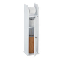 TOILETTENPAPIERHALTER - Weiß, Holzwerkstoff (20/78.5/18cm) - Relaxdays
