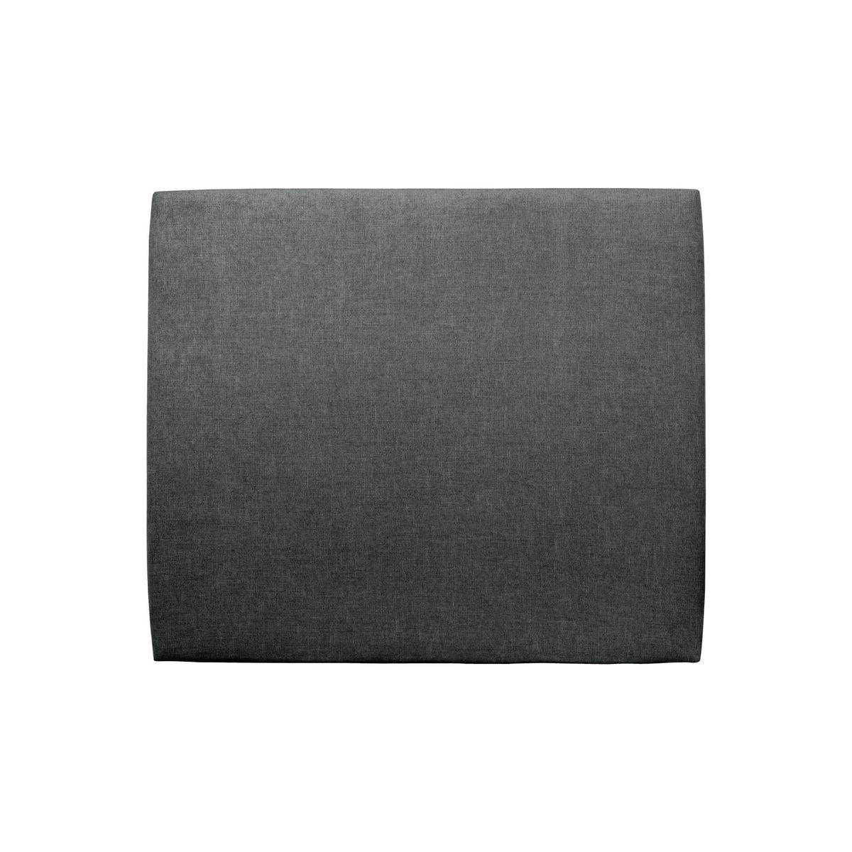 KOPFTEIL gepolstertes – Anthrazitgrauer Stoff - 140 cm - Anthrazit/Beige, Karton/Holz (140/120/10cm) - Sommeil de Plomb