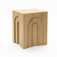 BEISTELLTISCHE 3er-Set Quadratisch, Holz | B37 x T37 x H48 cm - Braun, Holzwerkstoff (37/37/48cm) - Hometopia