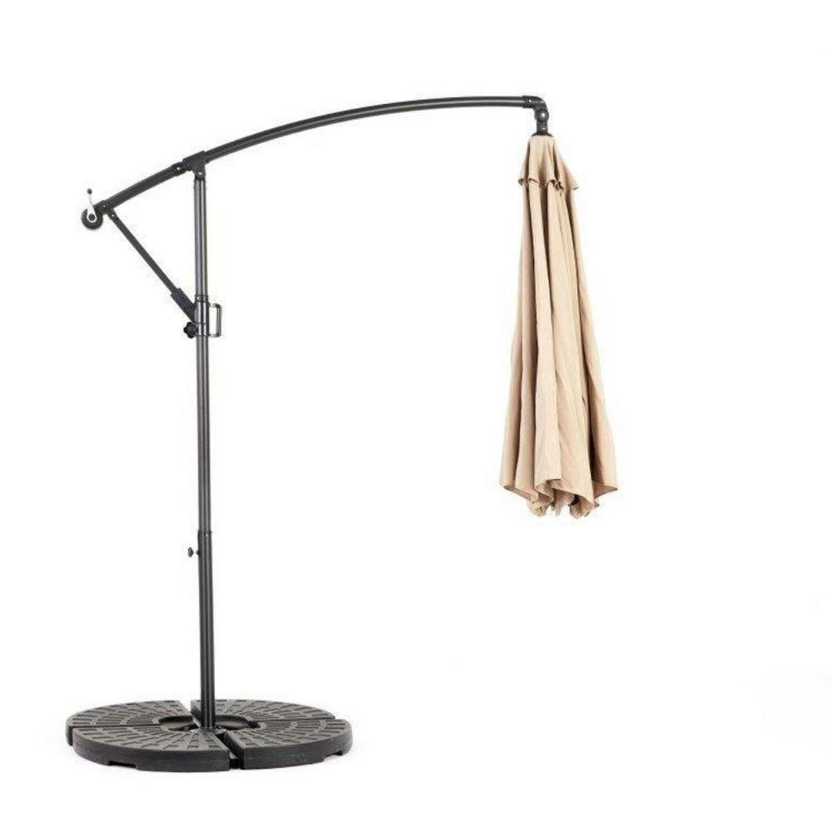 SONNENSCHIRM 295x295cm,Ampelschirm,Gartenschirm,Aluminium,Sonnenschutz,Khaki - Braun, Metall (295/295cm) - LVHOM