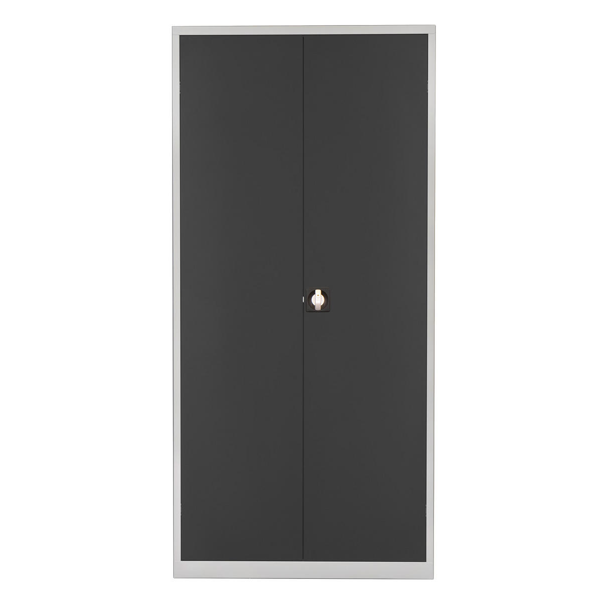 FLÜGELTÜRSCHRANK Owl mit 4 Fachboden 195x95x40cm Lichtgrau/Anthrazitgrau - Anthrazit, Metall (95/195/40cm) - PROREGAL