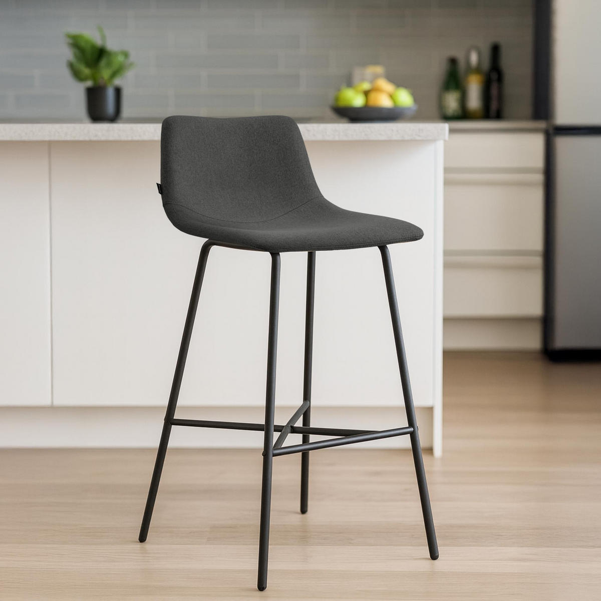 BARHOCKER Altona 98x44x49 cm dunkelgrau - Dunkelgrau, Metall (44/98/49cm) - furnicato