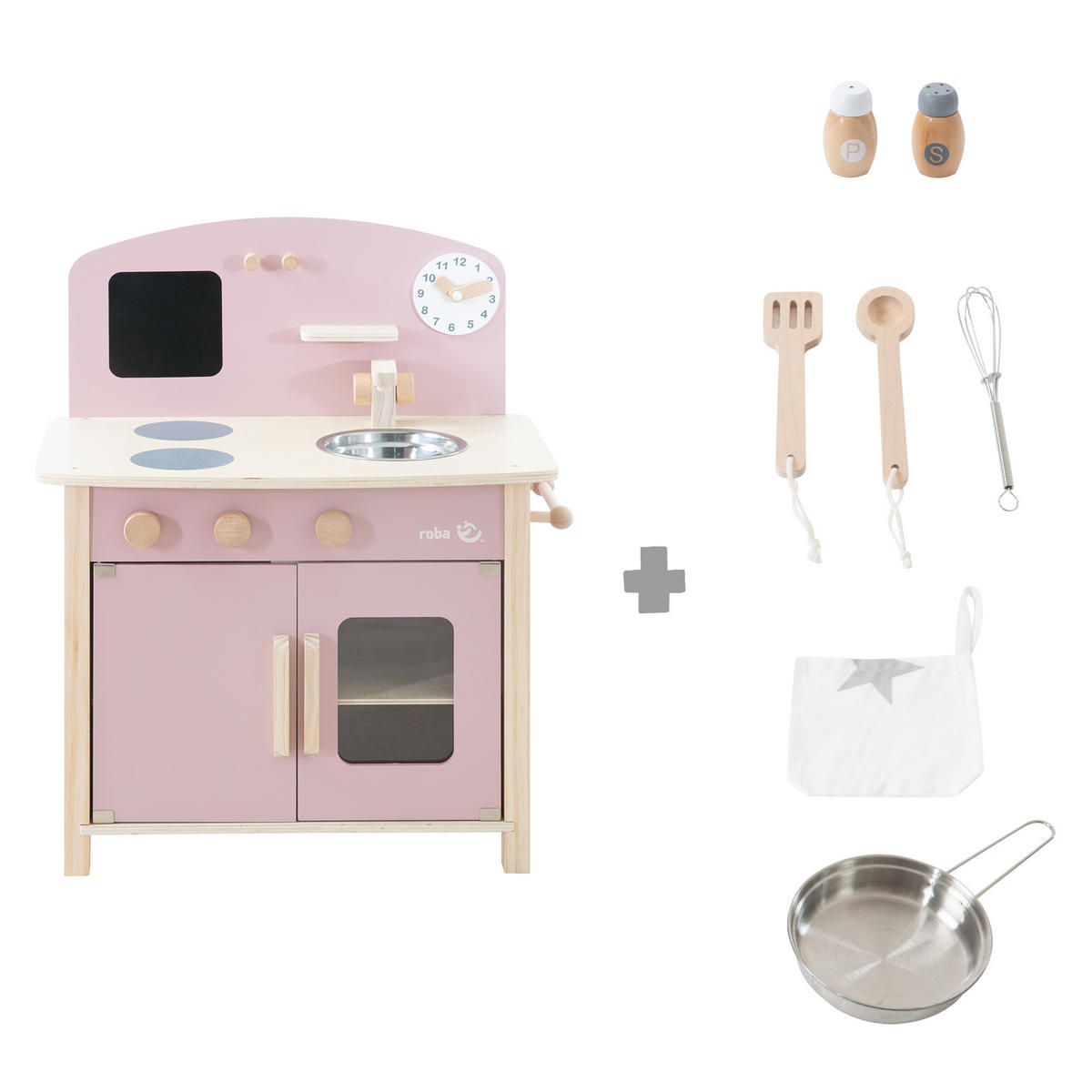 SPIELKÜCHE - Mauve, Holzwerkstoff (30/51.5/63cm) - Roba