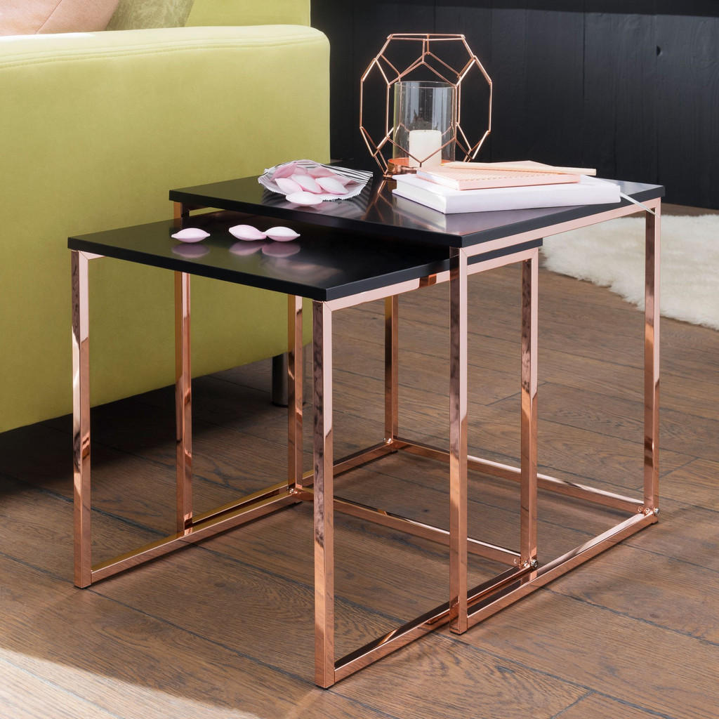 Thumbnail - Kadima Design Couchtisch, Bronze, Holz, Quadratisch,Quadratisch, Stativgestell, 40x42x40 cm, Wohnzimmer, Wohnzimmertisch...