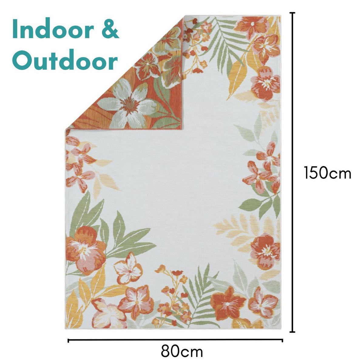 OUTDOORTEPPICH Leela Rostfarben,Currygelb,Grün 80/150 cm - Rostfarben, Textil (80/150cm) - My-Rug