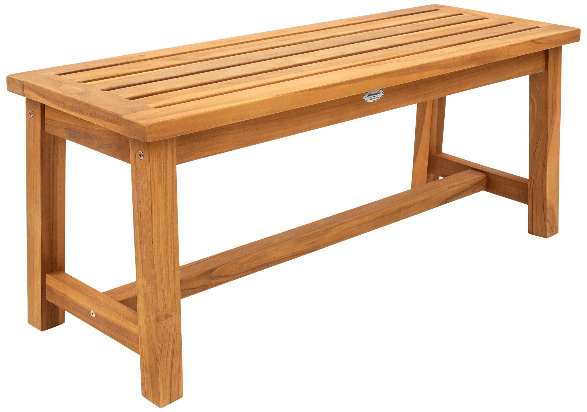 SITZBANK 110/40 cm Holz Teak - Teakfarben, Holz (110/45/40cm) - CLP