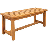 SITZBANK 110/40 cm Holz Teak - Teakfarben, Holz (110/45/40cm) - CLP