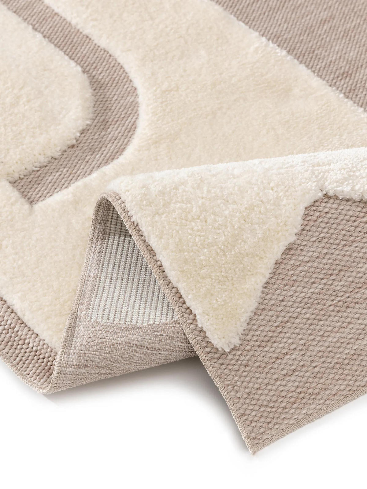 TEPPICH Elanie 120/170 cm - Beige/Creme, Kunststoff (120/170cm) - benuta Pop