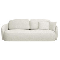 3-SITZER-SOFA Savoy Cremeweiß mit Schlaffunktion - Creme/Schwarz, Kunststoff/Textil (254/96/105cm) - Selsey