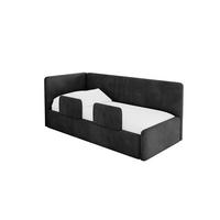 EINZELLBETT Jugendbett mit Bettkasten und Matratze H3/H4, Rechts - NORY 100x200 Schwarz - Anthrazit, Holzwerkstoff/Textil (100/200cm) - ALTDECOR