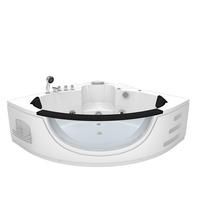 WHIRLPOOL Pool Badewanne Wanne W06 152x152cm - Weiß, Glas/Kunststoff (152/65/152cm) - AcquaVapore by Sandra Jentho