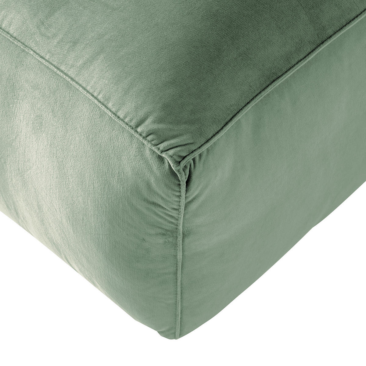 POLSTERHOCKER - Schwarz/Mintgrün, Kunststoff/Textil (92/42/92cm) - home24