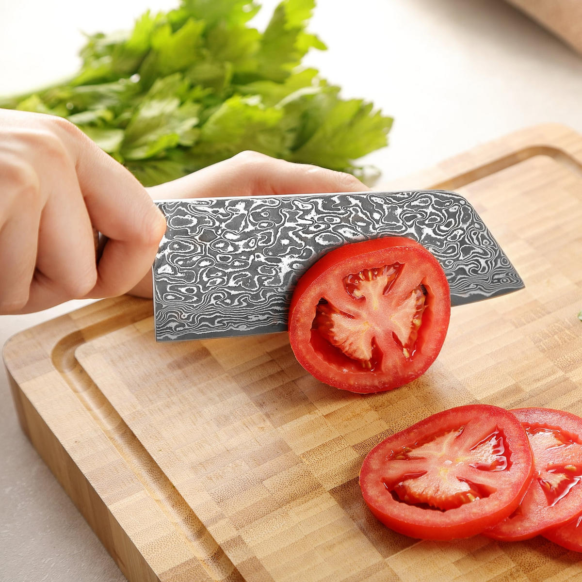 NAKIRIMESSER 16 cm - Birkefarben, Holz/Metall (30cm) - Zayiko