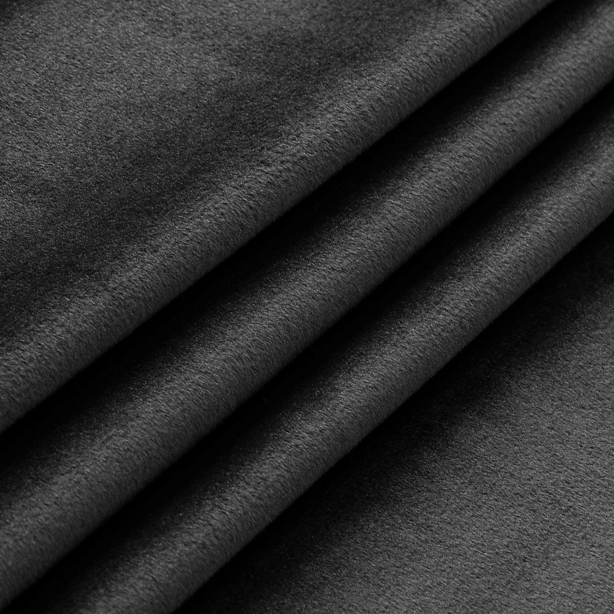 VORHANG Ösen Samt 300/245 cm Schwarz - Schwarz, Textil (300/245/245cm) - TiborTex