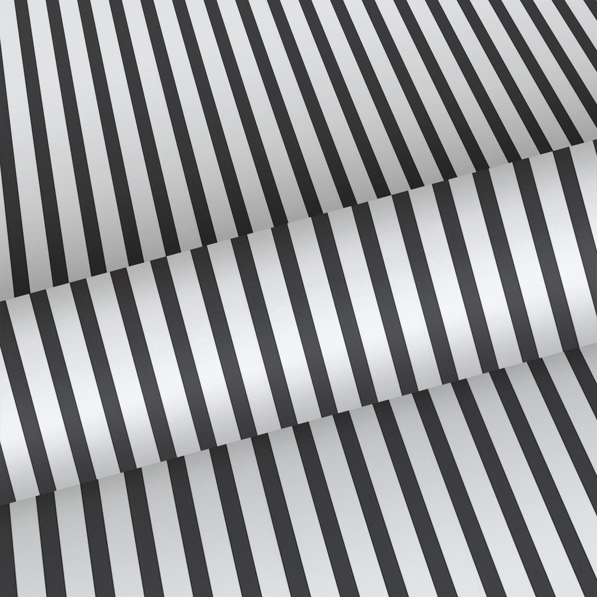 TAPETE Streifen 53 cm x 10 m - Schwarz, Papier (53/1000cm) - Sanders & Sanders