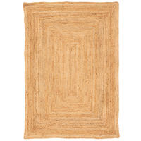 NATURFASER HANDGEFERTIGT JUTE TEPPICH NELE - Naturfarben, Textil (190/290cm) - Pergamon