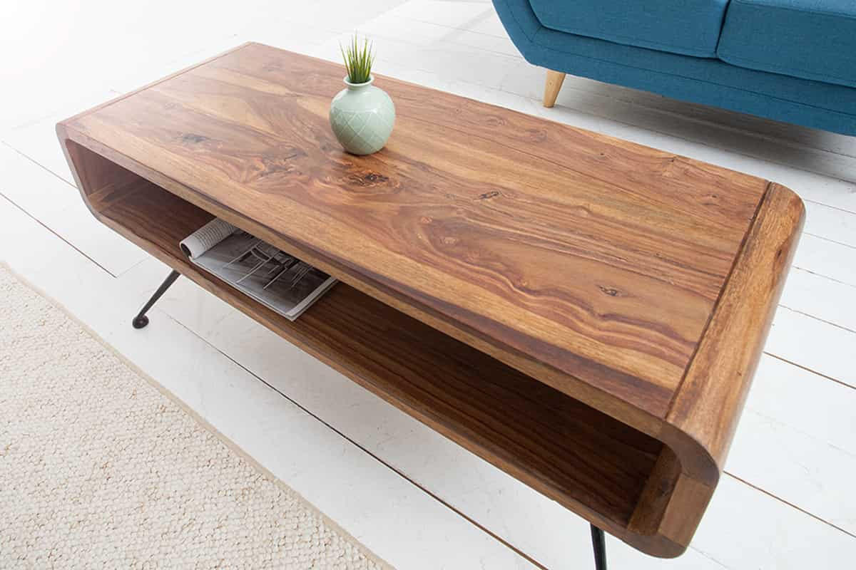 COUCHTISCH ALPHA Sheesham rechteckig Natur 100cm - Braun, Holz (40/100/45cm) - riess-ambiente