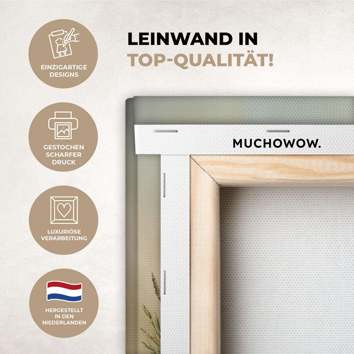 LEINWANDBILD Stilleben - Kräuter - Gewürze - Früchte - Farbenfroh Deko Wohnzimmer 20x20 cm - Grün, Textil (20/20cm) - MuchoWow