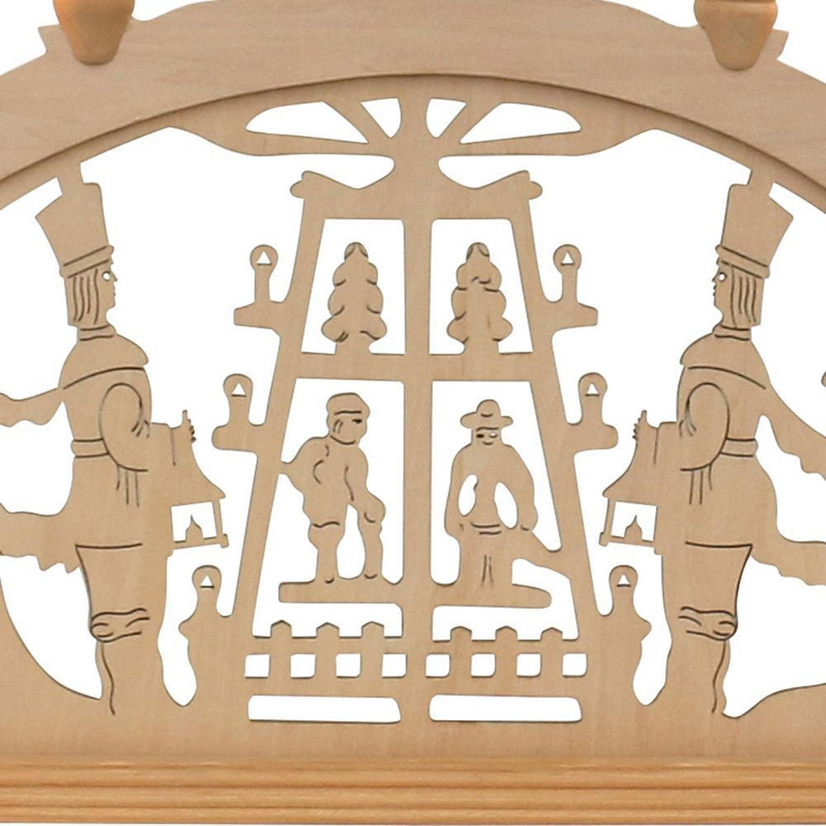 SCHWIBBOGEN Pyramide Bergmänner 7-flammig - Multicolor, Holz (0.1/1/0.1cm) - Dekoteam24