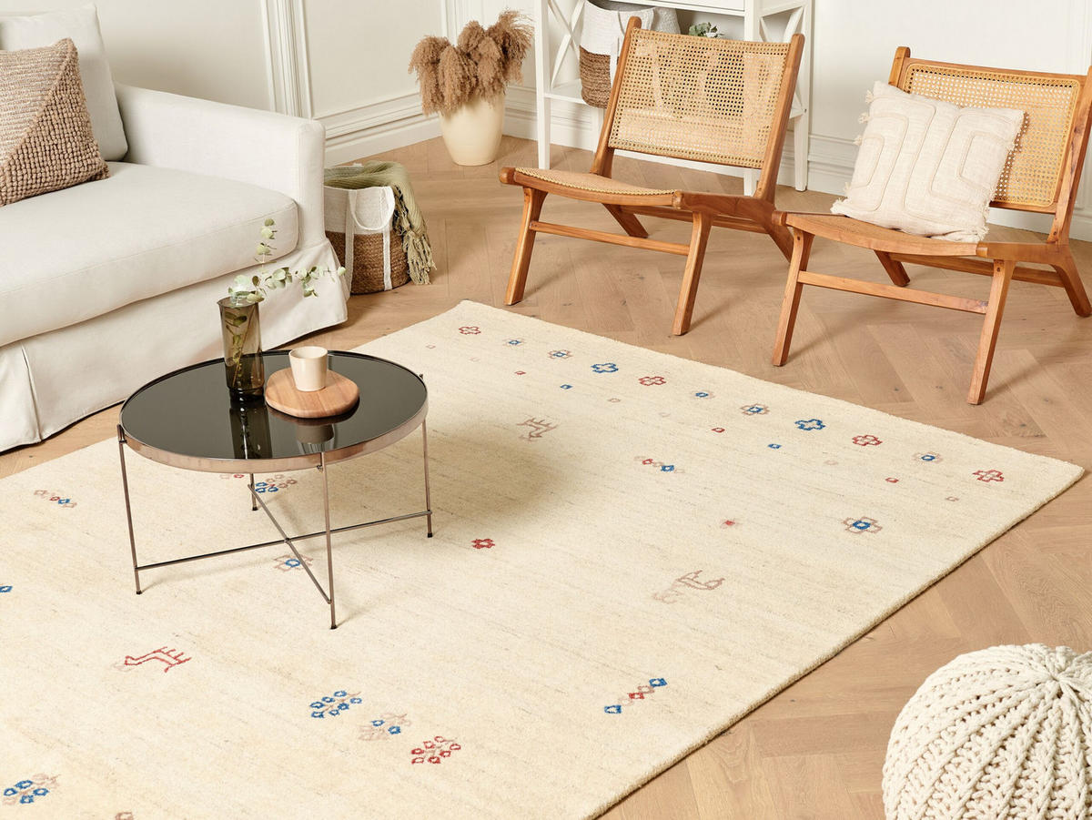 TEPPICH geflochten Suluca 300/200 cm - Beige, Textil (200/300cm) - Beliani