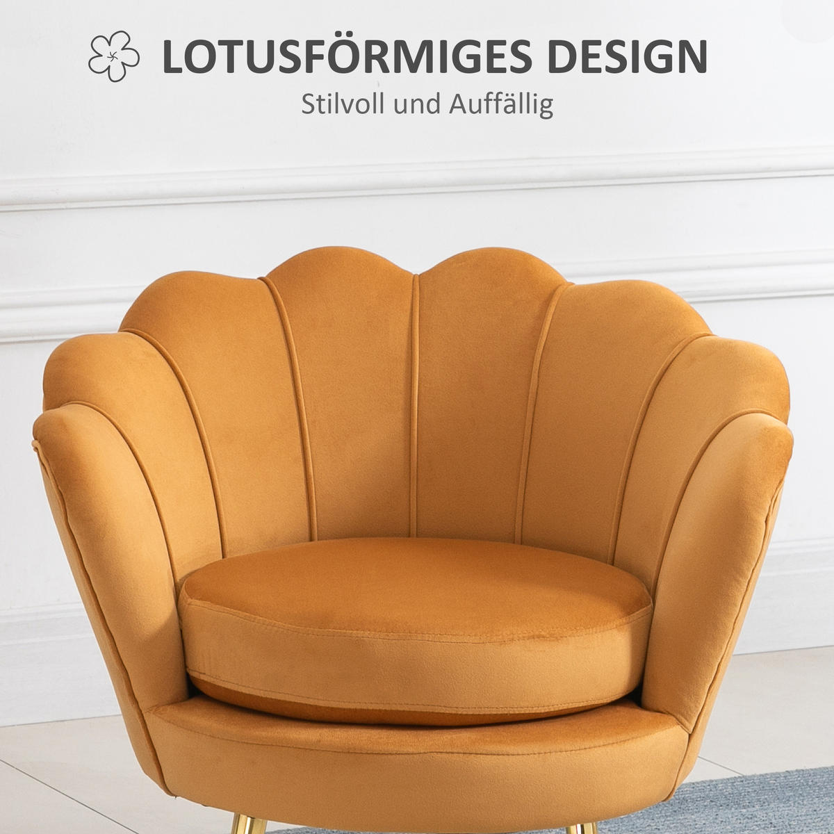 POLSTERSESSEL - Orange, Kunststoff (67/74/76cm) - HOMCOM