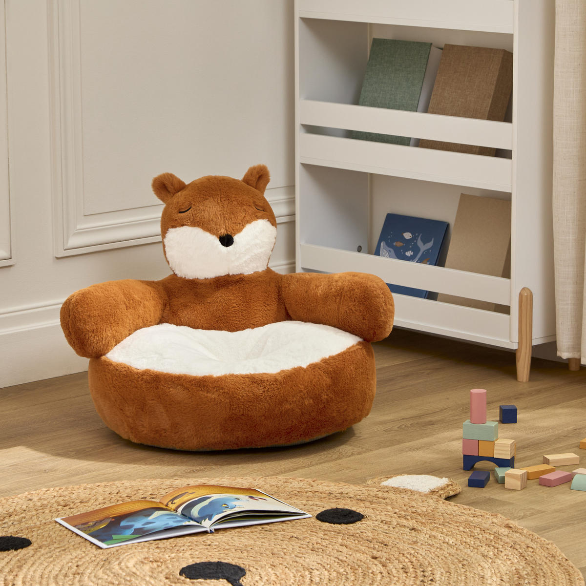 PLÜSCH-KINDERSITZ 48/44/38 cm - Orange, Textil (44/38/48cm) - Atmosphera for kids