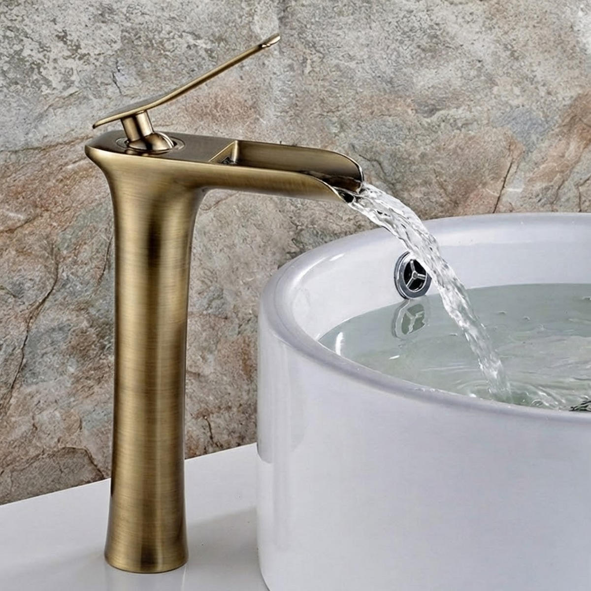 BADEZIMMERARMATUR, 28*15cm, gold - Goldfarben, Metall (40.87/7.8/25.8cm) - Vallsero