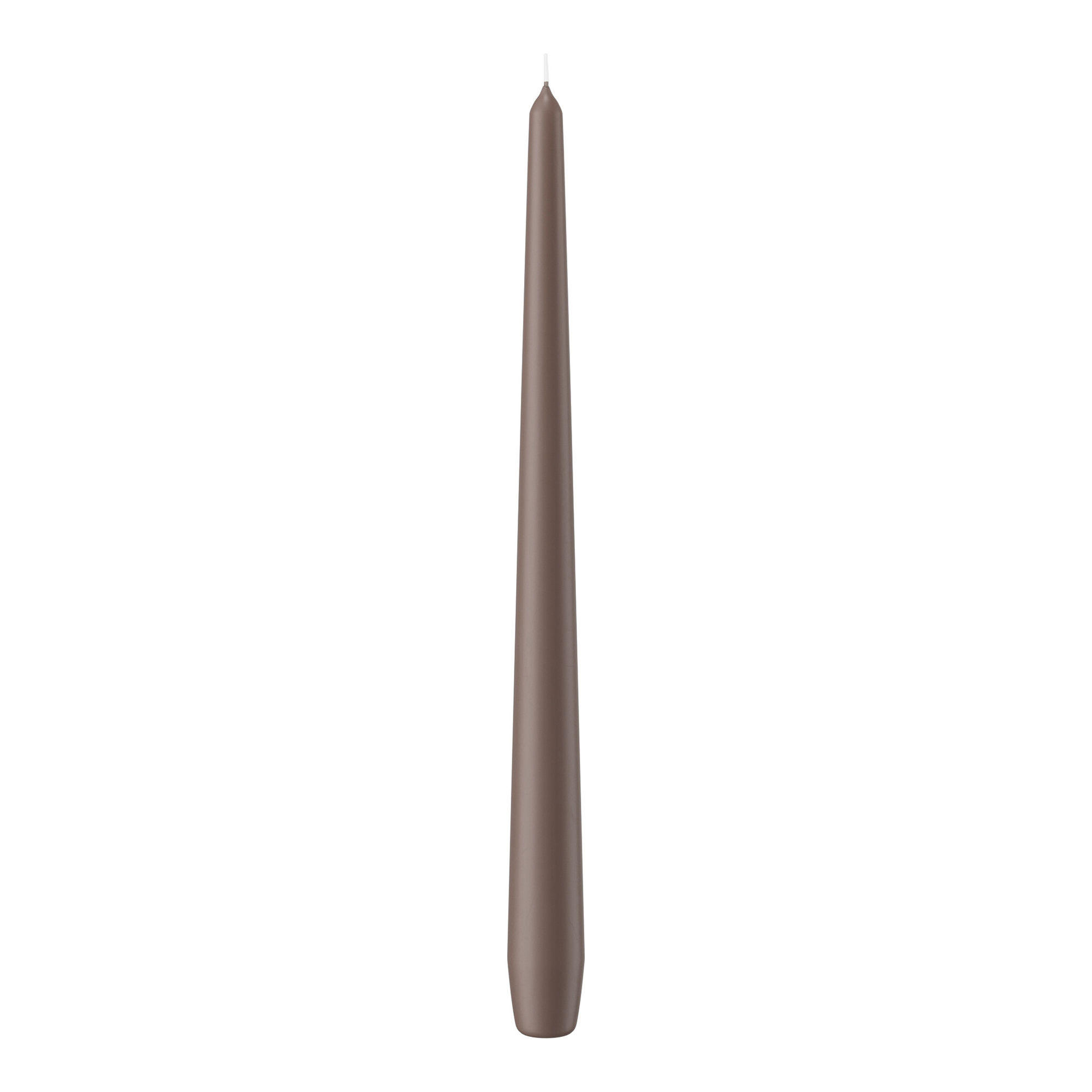 SPITZKERZEN Taupe 300 x Ø 25 mm, 12 Stück - Taupe, Paraffin (2.5/30/30cm) - Wiedemann Kerzen