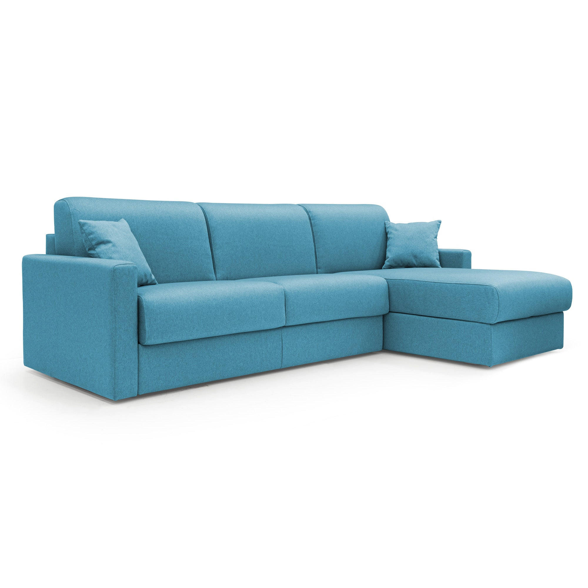 Divani.store Ecksofa Hellblau 288x96 cm
