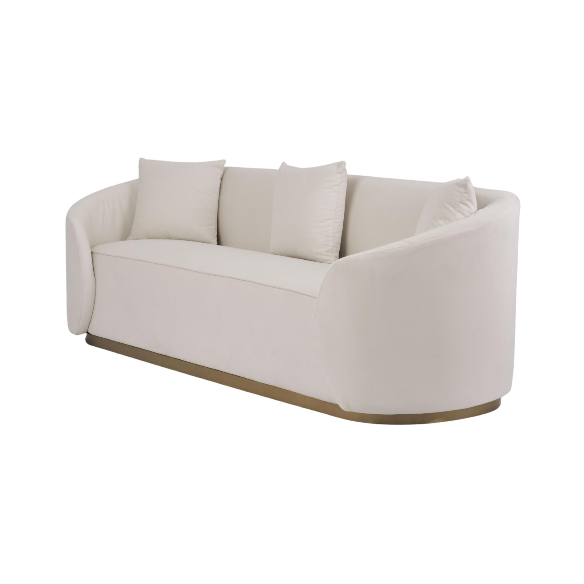 SOFA NUA Weiß 220x80x75 cm - Weiß, Textil (220/75/80cm) - FURNLUX