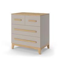 KOMMODE Malia Cashmere-Eiche 80 x 88 cm mit 4 Schubladen - Kaschmir, Holzwerkstoff (80/88/53.4cm) - VitaliSpa